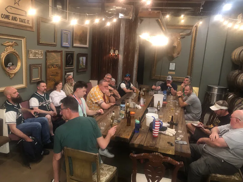 Members socializing at the August DCHG meeting
